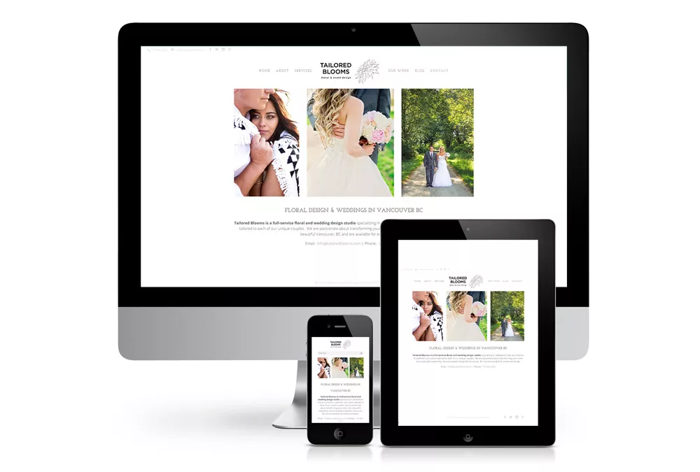 Flower Design & Weddings Website