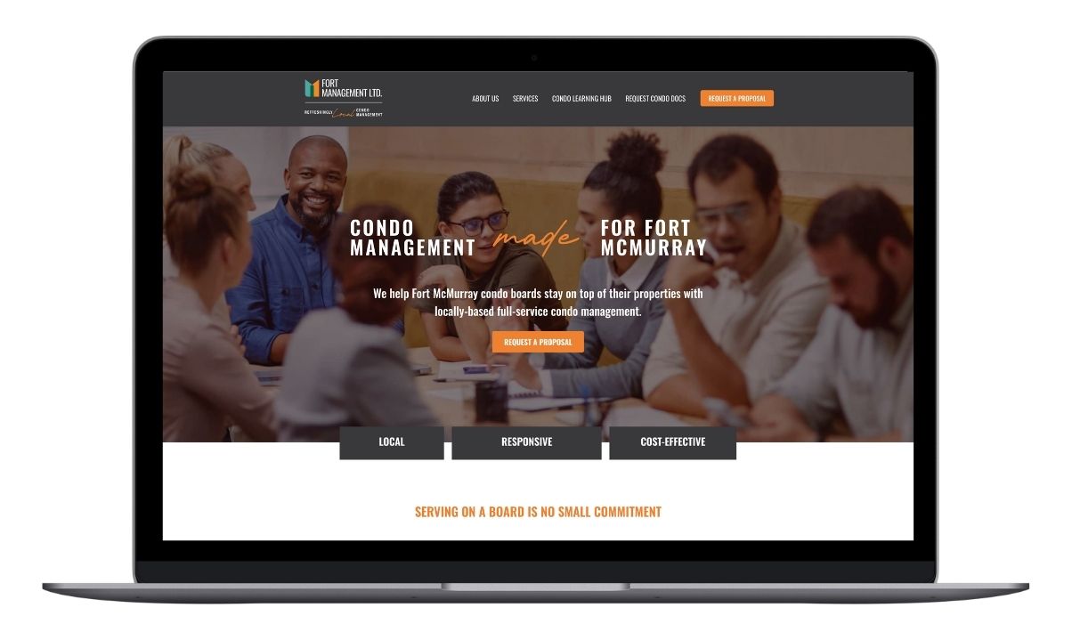 Fort Management in Fort McMurray Alberta project marketing website social media